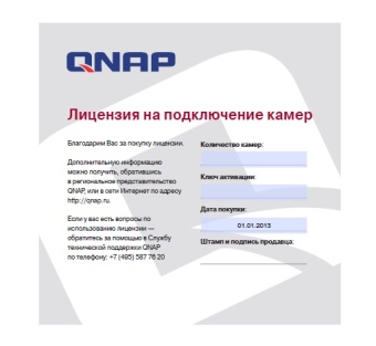QNAP LIC-CAM-NVR-2CH