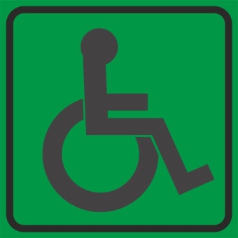 Hostcall Табличка с пиктограммой "Доступность для инвалидов всех категорий" (150х150)