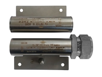 Магнито-контакт Ех ДВГ102 Al исп.200, с магнитом М-100, с постоянно присоединенным кабелем в металлорукаве, 1Ex d IIC T6 Gb