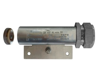 Магнито-контакт Ех ДВГ102 Al исп.250, с магнитом М-200, с постоянно присоединенным кабелем в металлорукаве, 1E