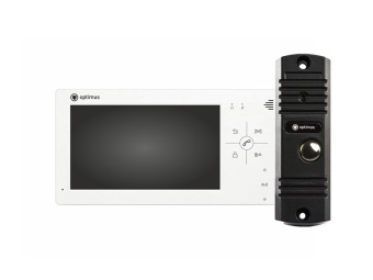 Optimus Комплект видеодомофона VM-7.0 (w) + DS-700L (черный)