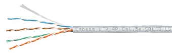 Cabeus LAN U/UTP 4x2x24AWG кат.5е LSZH (305 м) (UTP-4P-Cat.5e-SOLID-LSZH-GY)