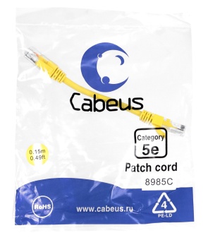 CabeusPC-UTP-RJ45-Cat.5e-0.15m-YL-LSZH