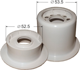 Спецавтоматика Устройство для монтажа с патроном (L46 мм) цвет (белый), с пластиковым держателем